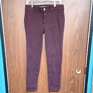 American Eagle Size 8 Purple Plum Jeggings